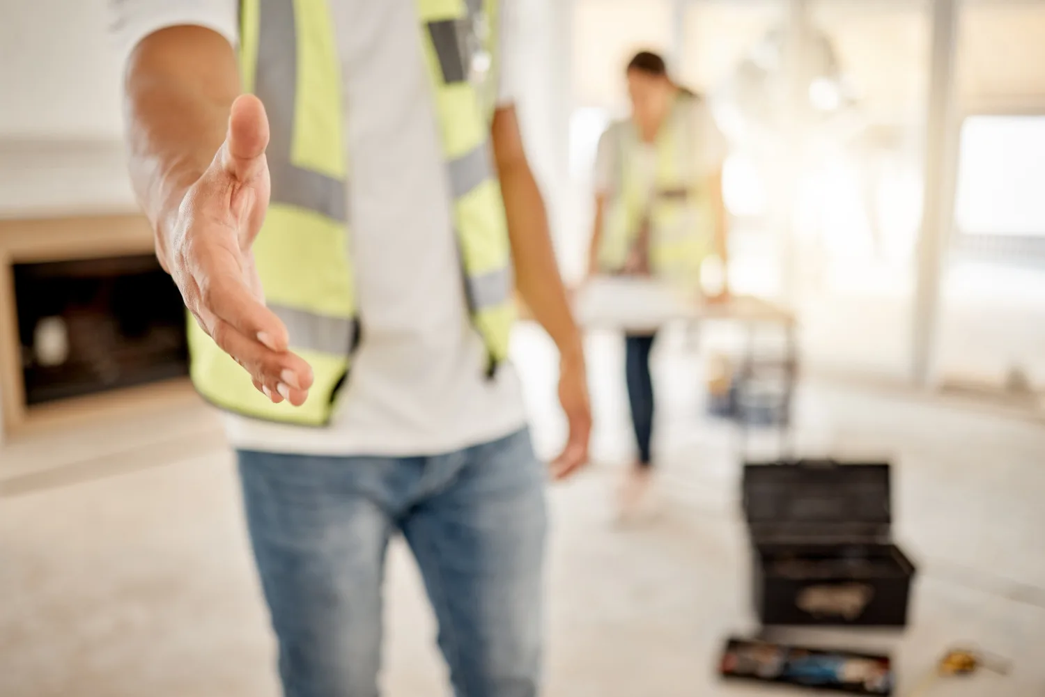 Hunter & Coast tradespeople on a job together in a local home